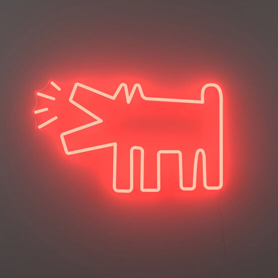 Keith Haring Barking Dog neon light